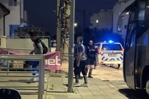 Φώτος Kerkida/Άφιξη αποστολής της ΑΕΚ