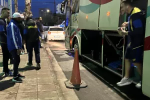 Η άφιξη του ΑΠΟΕΛ στο "Αμμόχωστος-Επιστροφή"