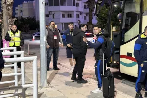 Η άφιξη του ΑΠΟΕΛ (Φώτος Kerkida)
