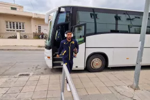 (ΦΩΤΟΣ Kerkida) Άφιξη... ΑΕΛ
