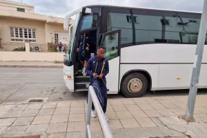 (ΦΩΤΟΣ Kerkida) Άφιξη... ΑΕΛ