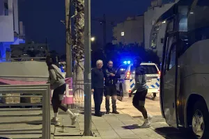 Φώτος Kerkida/Άφιξη αποστολής της ΑΕΚ