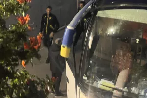 Η άφιξη της ΑΕΛ (φώτος)