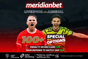 Λίβερπουλ-Άρσεναλ: Special bet με γκολ με απευθείας φάουλ και όχι μόνο! – Απλησίαστες αποδόσεις μόνο στην Meridianbet!