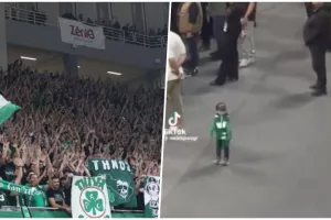 Viral ο μπόμπιρας οπαδός του Παναθηναϊκού που… έδινε ρυθμό στην κερκίδα!