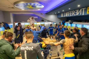 Οι ξέφρενοι πανηγυρισμοί μετά τη νίκη επί του Άρη