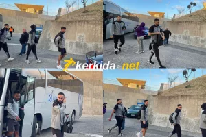 Η άφιξη της ΑΕΚ στο "Στ. Κυριακίδης" (φώτος kerkida)