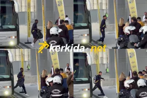 Η άφιξη της ΑΕΛ (φώτος kerkida)