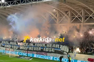 Εντυπωσιακό pyroshow από τη Θύρα 1 (βίντεο/φώτος kerkida)