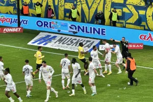 Ένταση και αντικείμενα στους πανηγυρισμούς των γκολ της ΑΕΚ (φώτος)