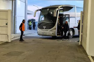 (Φωτορεπορτάζ Kerkida) Η άφιξη της ΑΕΚ