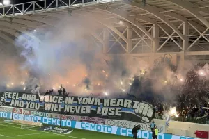 Εντυπωσιακό pyroshow από τη Θύρα 1 (βίντεο/φώτος kerkida)