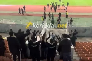 (ΒΙΝΤΕΟ Kerkida) Πανηγύρισαν οι πιστοί Ολυμπιακοί και η... απαίτηση