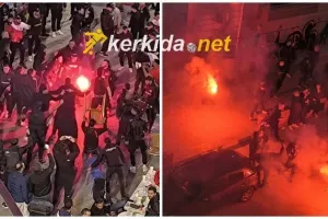 Καυτή... ατμόσφαιρα έξω από το "Αμμόχωστος-Επιστροφή" (Φώτος & Βίντεο Kerkida)