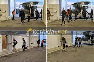 (Φωτορεπορτάζ Kerkida) Η άφιξη της ΑΕΚ