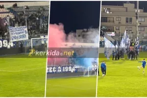 (ΒΙΝΤΕΟ Kerkida) Τα αδέλφια αντάμωσαν στο ΠΑΠ: Ανταλλαγή αναμνηστικών, πανό και... πέταλο!