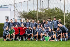 Η Εθνική Λετονίας στις εγκαταστάσεις της Ανόρθωσης 