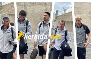 H άφιξη της Πάφου στο "Στ. Κυριακίδης" (Φώτος kerkida)