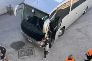 Άφιξη αποστολής ΑΕΚ (Φώτος Kerkida)