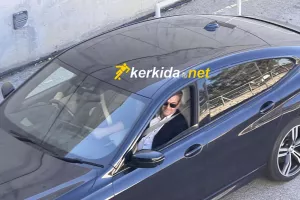 (ΦΩΤΟΣ Kerkida) Άφιξη Παπασταύρου με χαμόγελο