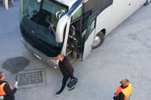 Άφιξη αποστολής ΑΕΚ (Φώτος Kerkida)