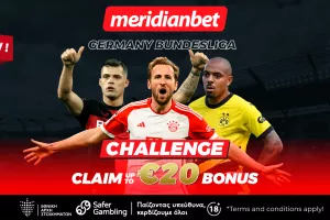 Σαββατοκύριακο με Bundesliga Challenge για μεγαλύτερη στοιχηματική απόλαυση! Φοβερές αποδόσεις μόνο στην Meridianbet!