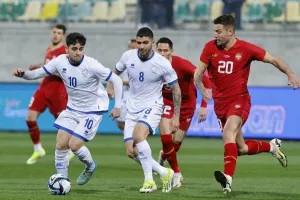 Κύπρος-Σερβία: Ήττα 1-0 με αρκετά καλή εμφάνιση στο Β' ημίχρονο (Φώτος)