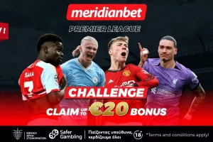 Έρχεται Σαββατοκύριακο με Premier League Challenge για μεγαλύτερη στοιχηματική απόλαυση! Φοβερές αποδόσεις μόνο στην Meridianbet!