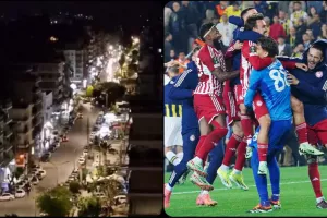 Σείστηκε ο Πειραιάς από τις κραυγές στην πρόκριση του Ολυμπιακού! (Bίντεο)
