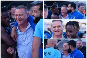 Πρόδρομος... μετά το τέλος/ Στο γήπεδο και αγκαλιές με τους παίκτες (Φώτος)