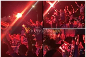 Μετά την ιστορική πρόκριση, οι Παφίτες έκαναν... τη νύχτα - μέρα! (Φώτος/Βίντεο Kerkida)