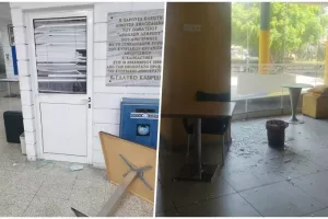 (Φώτος) Οι ζημιές στα κλειστά γήπεδα της ΑΕΛ και του Απόλλωνα- Ενημέρωση από Αστυνομία