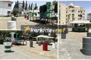 (Φώτος Kerkida) Έτοιμο το σκηνικό στην Ομόνοια