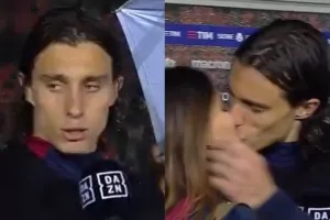 (ΒΙΝΤΕΟ) Τον κυνήγησε... τον αγκάλιασε και του έσκασε φιλιά σε live συνέντευξη!