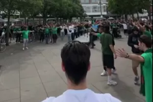 "Ζεσταίνονται" πριν τον τελικό οι φίλοι του Παναθηναϊκού (βίντεο)