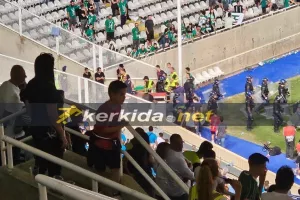 Περιστατικό στον τελικό/ Έφυγε με φορείο οπαδός - Όλα ΟΚ