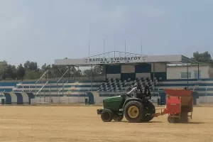 Εργασίες... στο "Μιχαλονίκειο" στάδιο