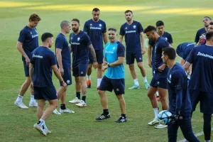 Η προπόνηση της Εθνικής (Φώτος)