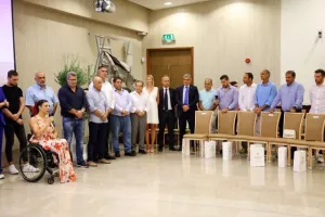 Η επίσκεψη ΚΟΑ - Ολυμπιακής ομάδας στο Προεδρικό (Φώτος)