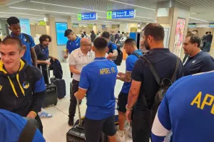 Μετά την πρόκριση... στο αεροδρόμιο (Φώτος)