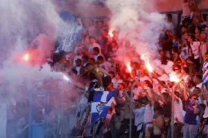 (ΒΙΝΤΕΟ/ΦΩΤΟΣ Kerkida) Οι παίκτες πήγαν στον κόσμο και τραγούδησαν μαζί 