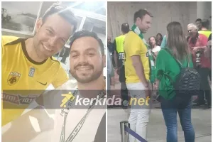 Στέφανος Κασσελάκης... στο ΓΣΠ/ Με φανέλα ΑΕΚ και κασκόλ Ομόνοιας!