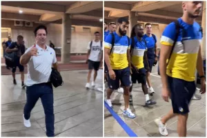 Η άφιξη του ΑΠΟΕΛ στο ΓΣΠ (Βίντεο)