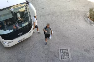 Άφιξη αποστολής ΑΕΚ στο ΓΣΠ (Φώτος kerkida)