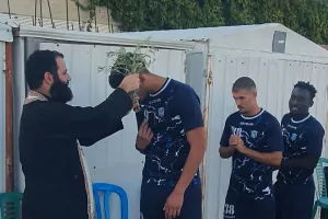 Αγιασμός στον Εθνικό Λατσιών (φώτος)