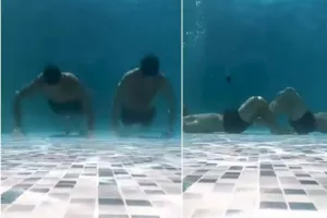 Κάνουν γυμναστική κυριολεκτικά κάτω από το νερό