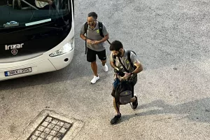 Η άφιξη της ΑΕΚ στο ΓΣΠ (Φώτος Kerkida)