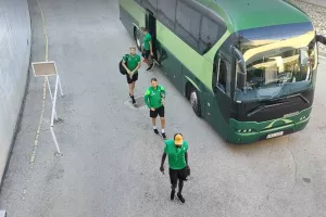 (Φώτος Kerkida) Άφιξη αποστολής Ομόνοιας