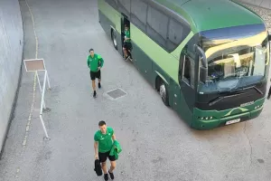 (Φώτος Kerkida) Άφιξη αποστολής Ομόνοιας