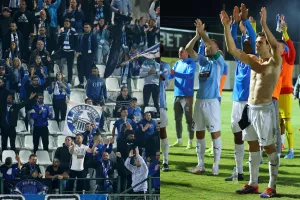 (Βίντεο kerkida) Το πάρτι παικτών και κόσμου στην Περιστερώνα